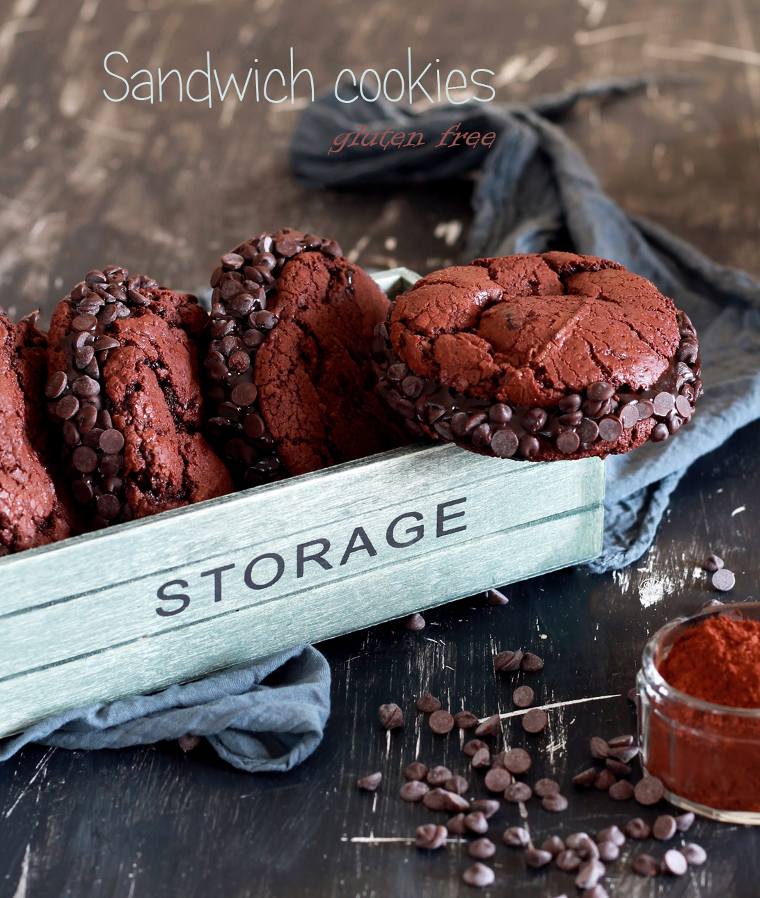 Sandwich cookies au chocolat sans gluten - La Cassata Celiaca