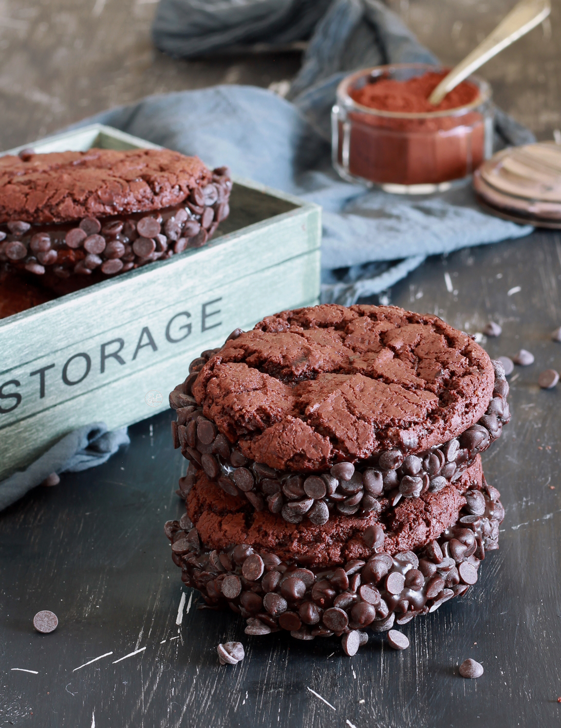 Sandwich cookies au chocolat sans gluten - La Cassata Celiaca