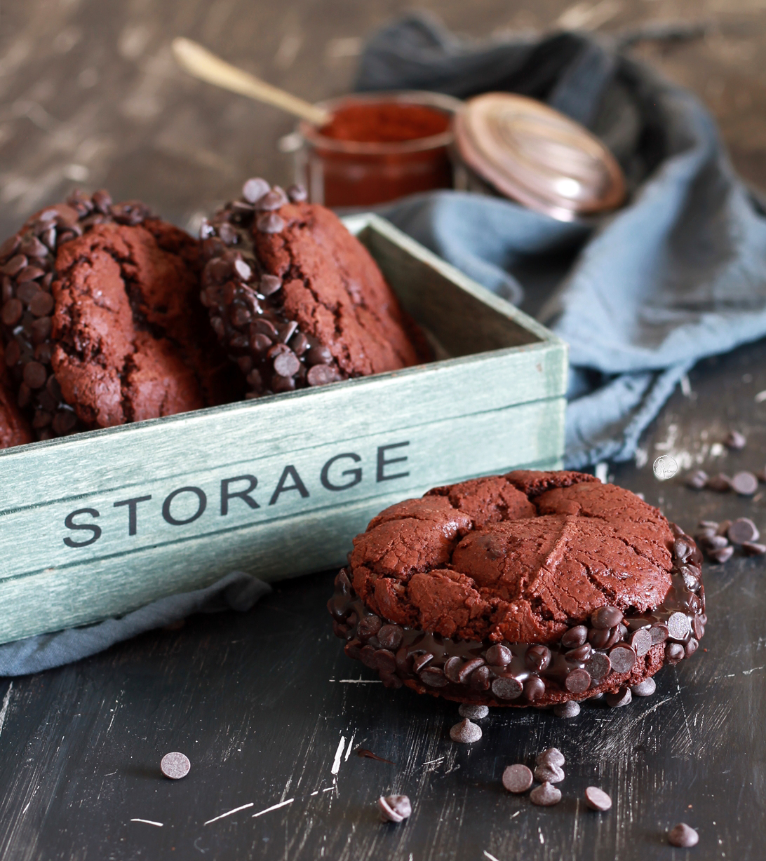 Sandwich cookies au chocolat sans gluten - La Cassata Celiaca