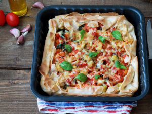 Torta di pasta fillo senza glutine con verdure - La Cassata Celiaca