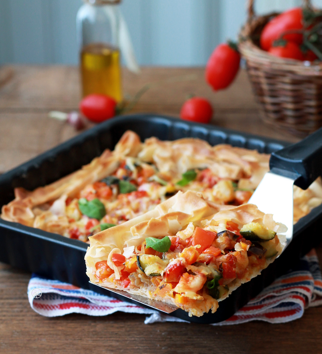 Torta di pasta fillo senza glutine con verdure - La Cassata Celiaca Torta di pasta fillo senza glutine con verdure - La Cassata Celiaca