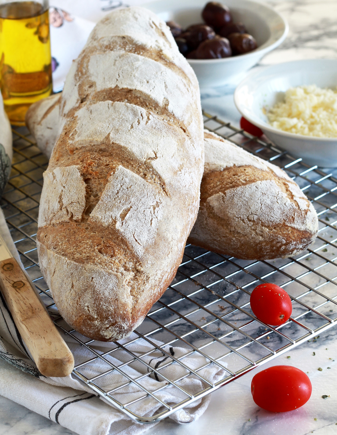 Pain bâtard sans gluten au levain - La Cassata Celiaca Filoni senza glutine con canapa e sorgo - La Cassata Celiaca