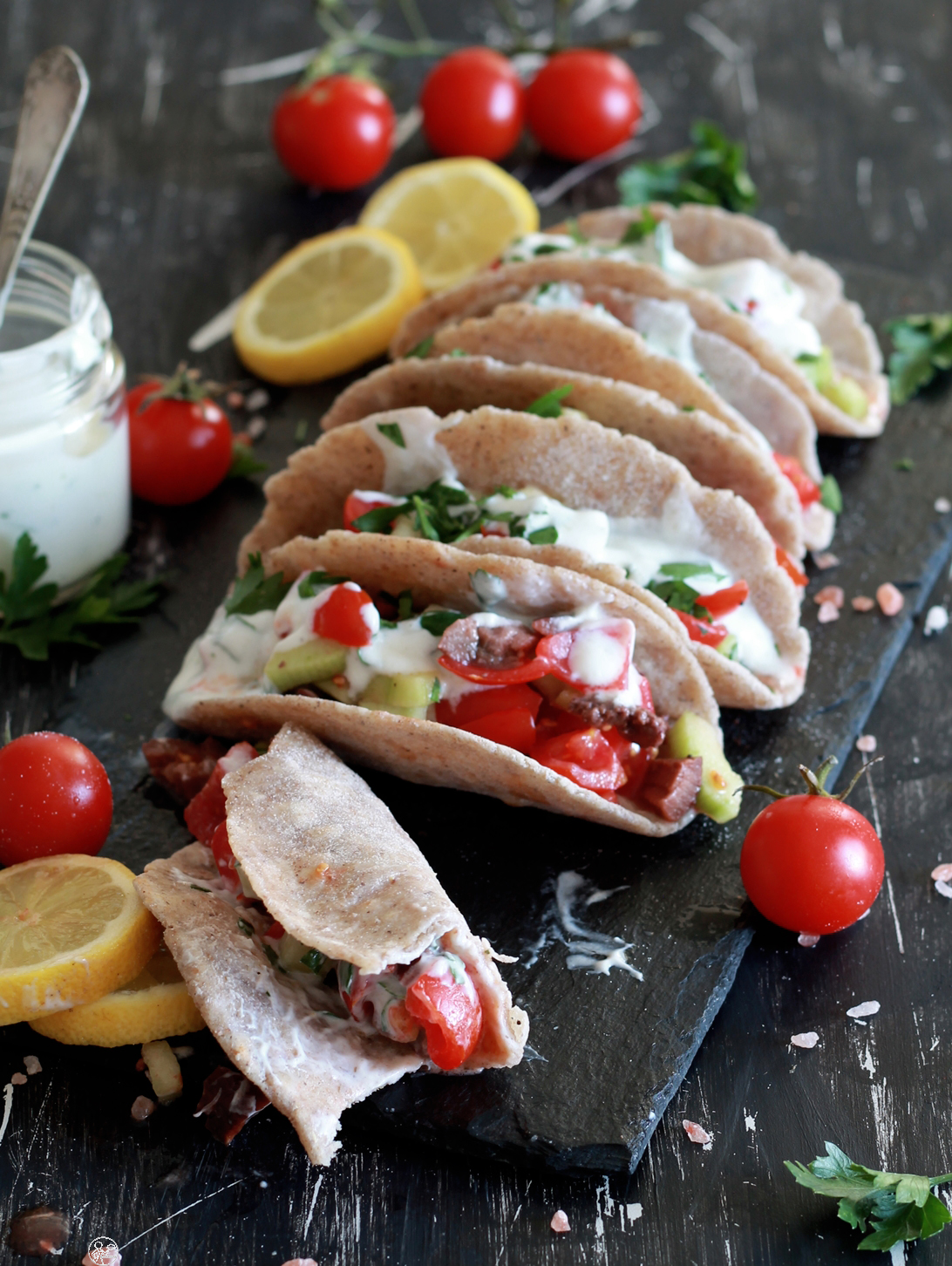 Faux tacos sans gluten au sarrasin - La Cassata Celiaca Finti tacos senza glutine al grano saraceno - La Cassata Celiaca