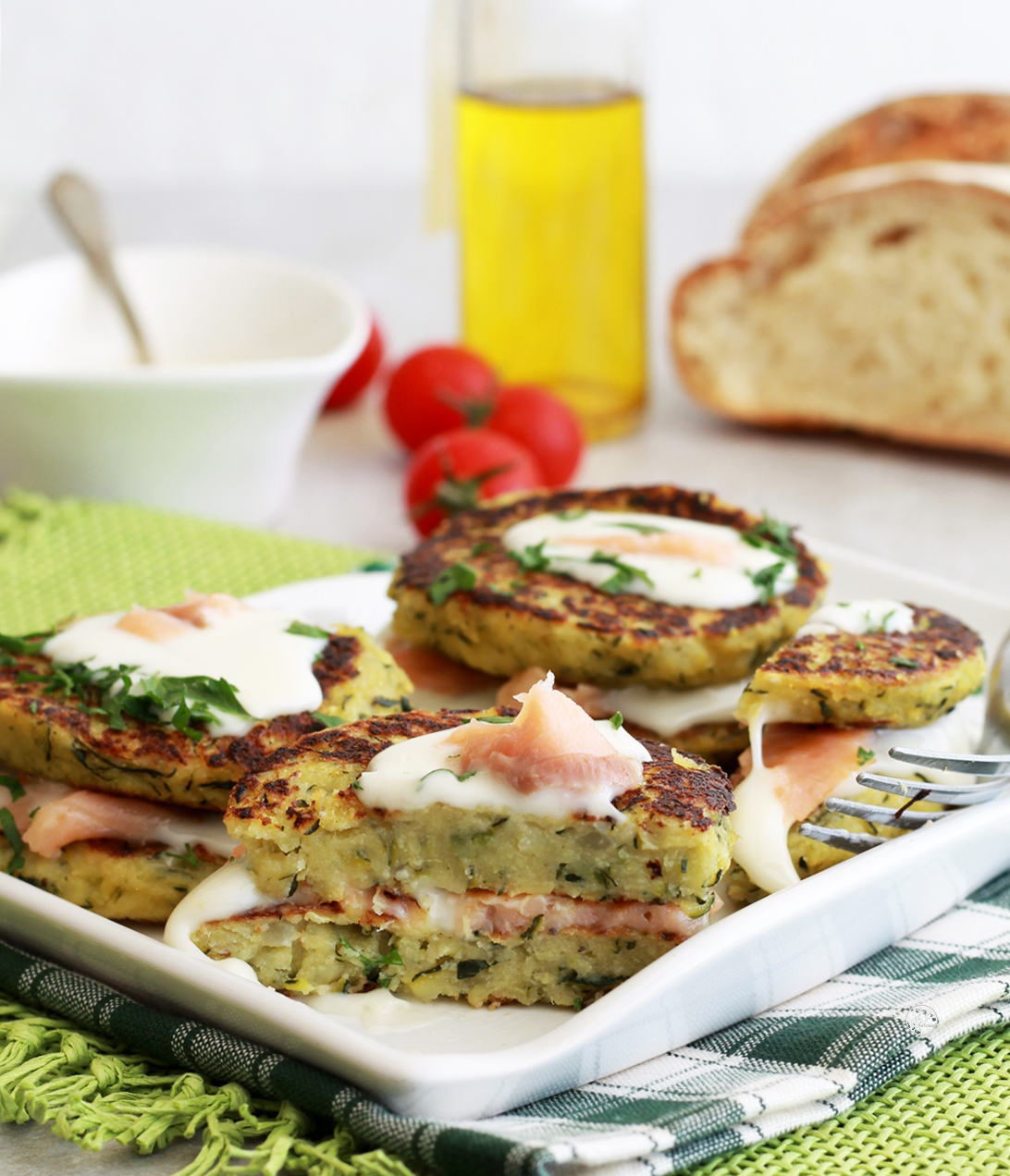 Omelette aux courgettes sans œufs - La Cassata Celiaca