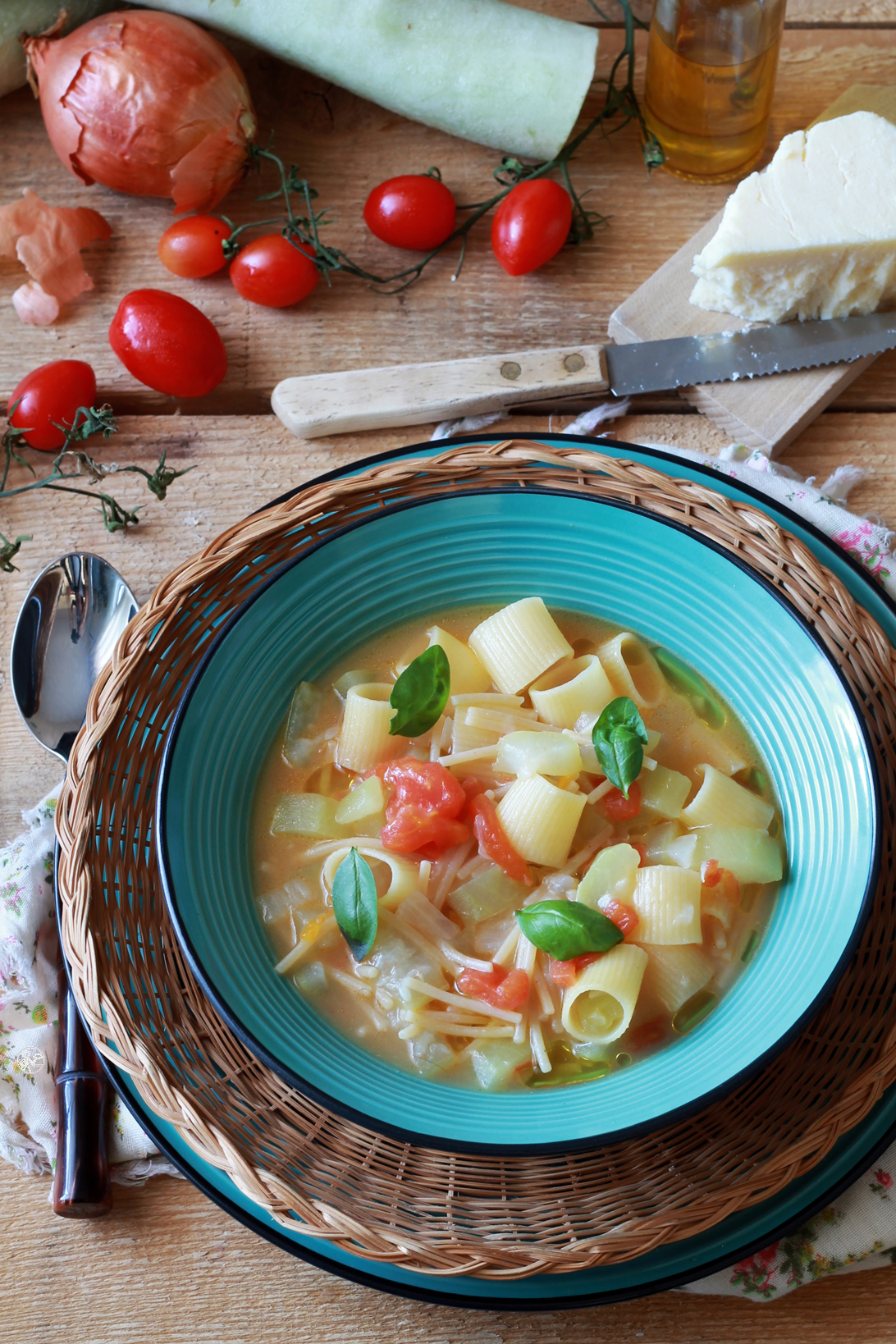 Soupe de pâtes et courgette sicilienne sans gluten - La Cassata Celiaca