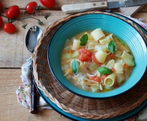 Soupe de pâtes et courgette sicilienne sans gluten - La Cassata Celiaca