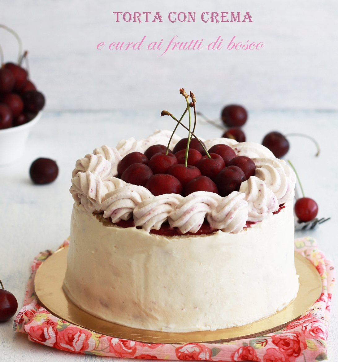 Torta con crema e ciliegie senza glutine - La Cassata Celiaca