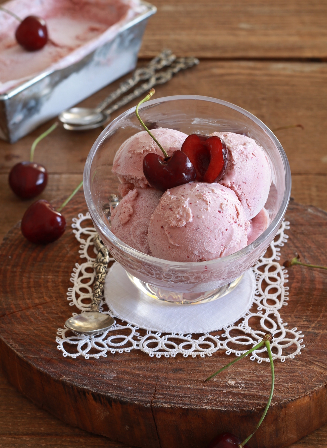 Gelato alle ciliegie senza uova - La Cassata Celiaca