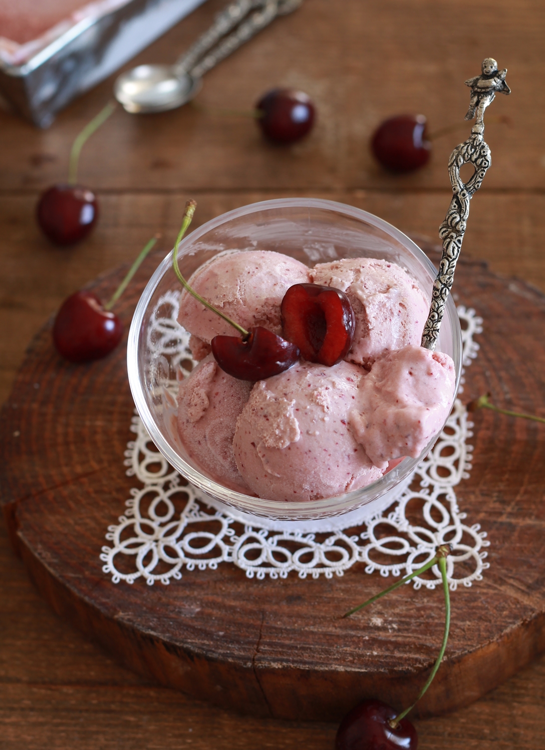 Glace aux cerises sans œufs - La Cassata Celiaca Glace aux cerises sans œufs - La Cassata Celiaca
