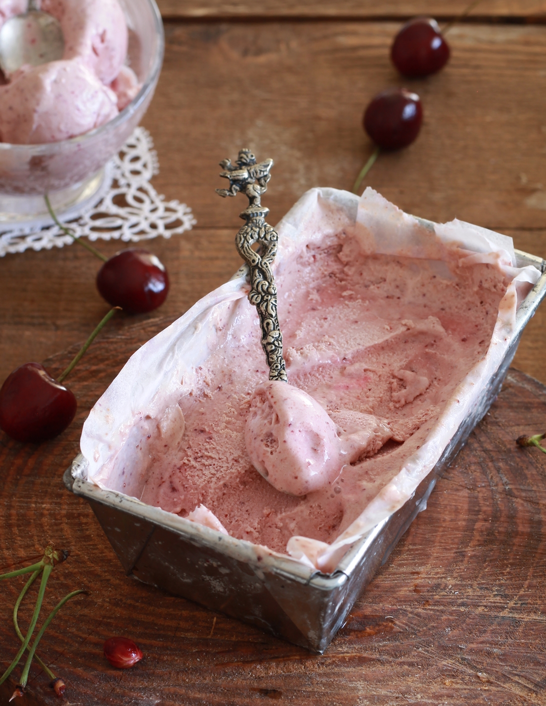 Glace aux cerises sans œufs - La Cassata Celiaca Glace aux cerises sans œufs - La Cassata Celiaca
