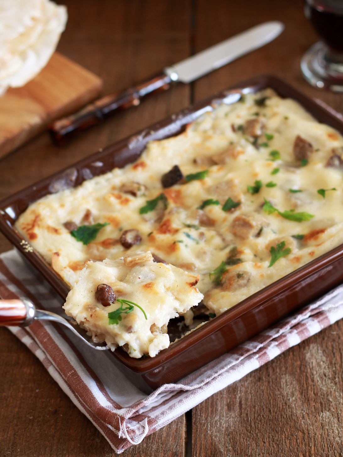 Sformato di pane carasau e funghi senza glutine - La Cassata Celiaca