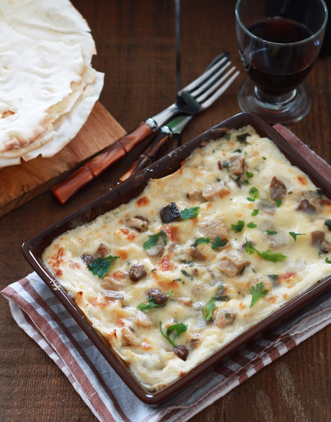 Sformato di pane carasau e funghi senza glutine - La Cassata Celiaca