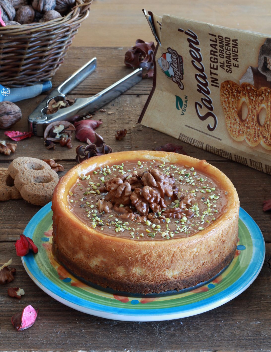 Cheesecake con noci e caramello senza glutine - La Cassata Celiaca Cheesecake aux noix et caramel sans gluten - La Cassata Celiaca