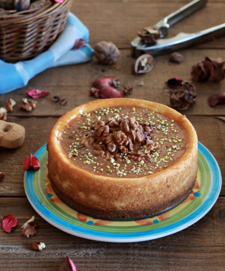 Cheesecake con noci e caramello senza glutine - La Cassata Celiaca
