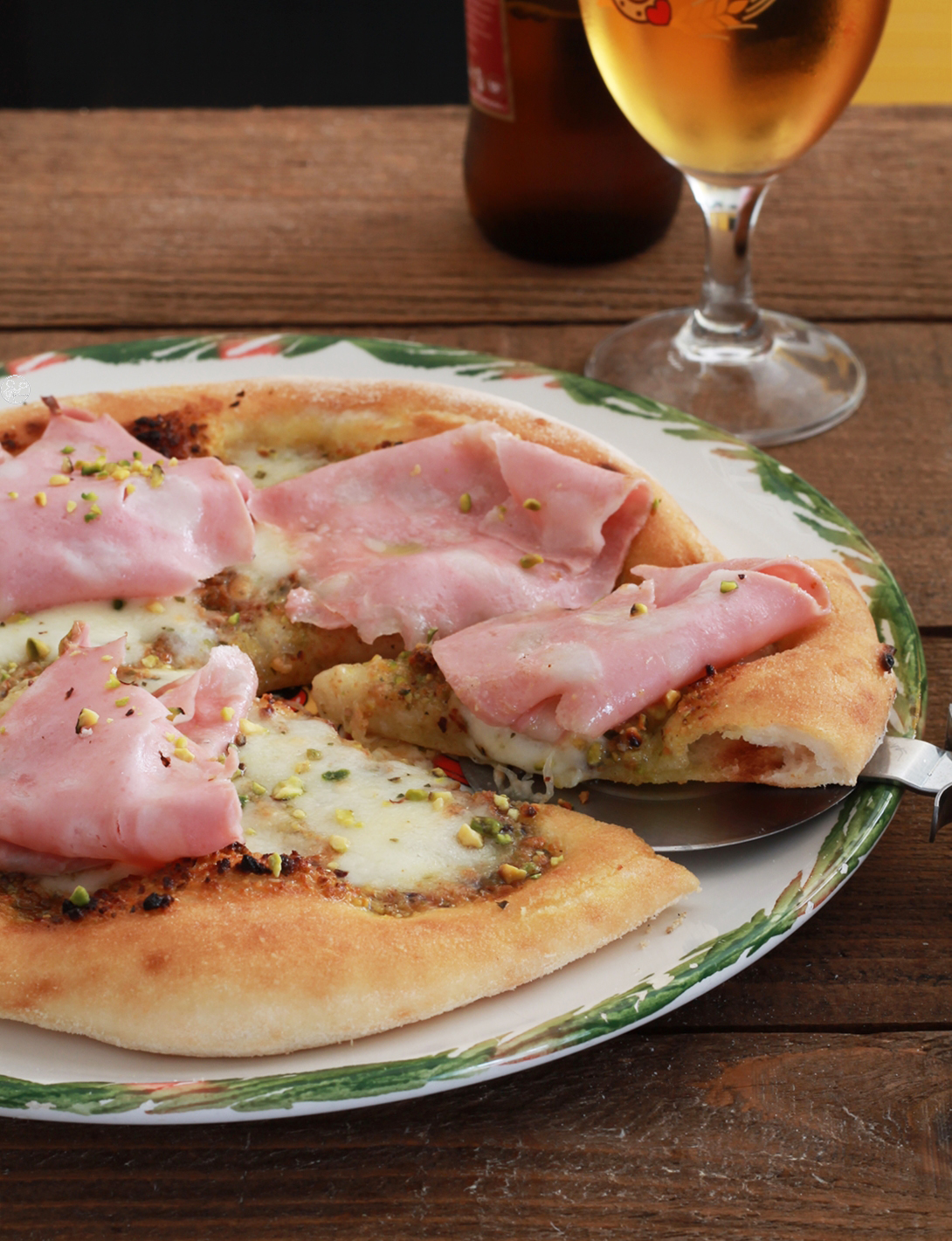 Pizza senza glutine con mortadella e pistacchi - La Cassata Celiaca
