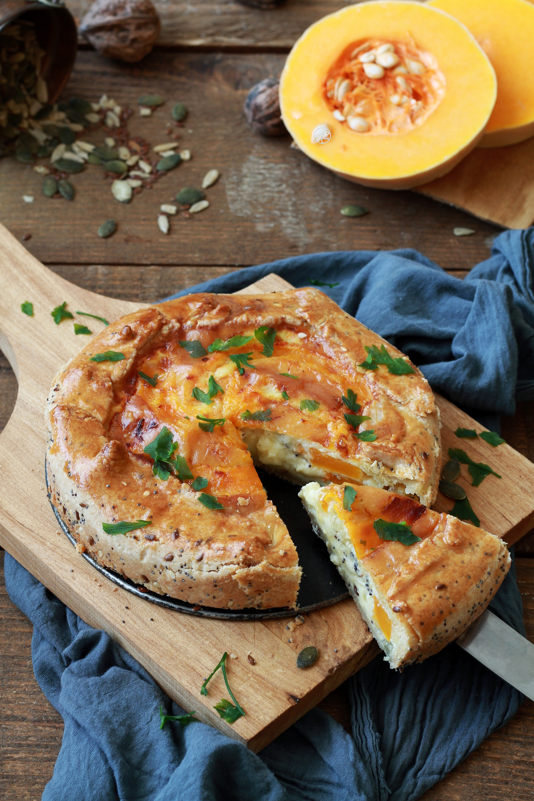 Torta rustica alla zucca senza glutine - La Cassata Celiaca