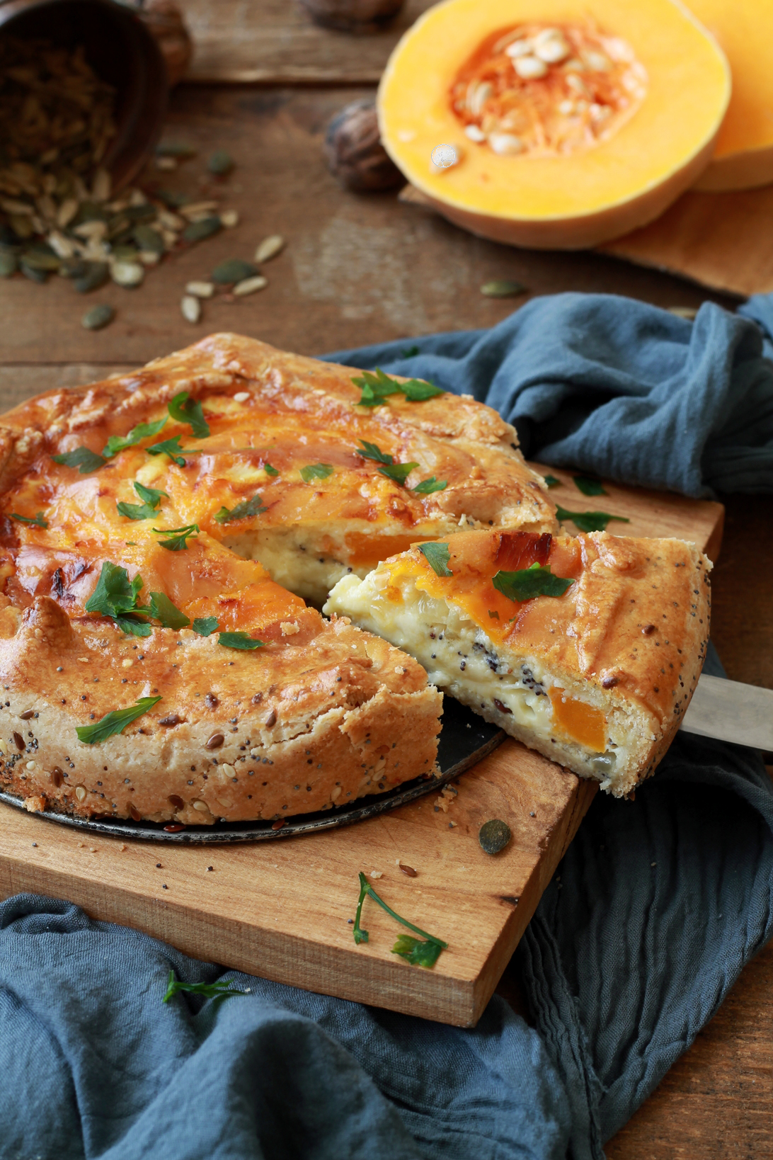 Torta rustica alla zucca senza glutine - La Cassata Celiaca