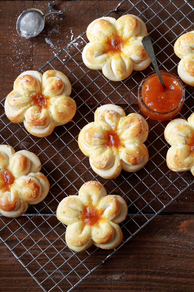 Fiori di brioche senza glutine - La Cassata Celiaca