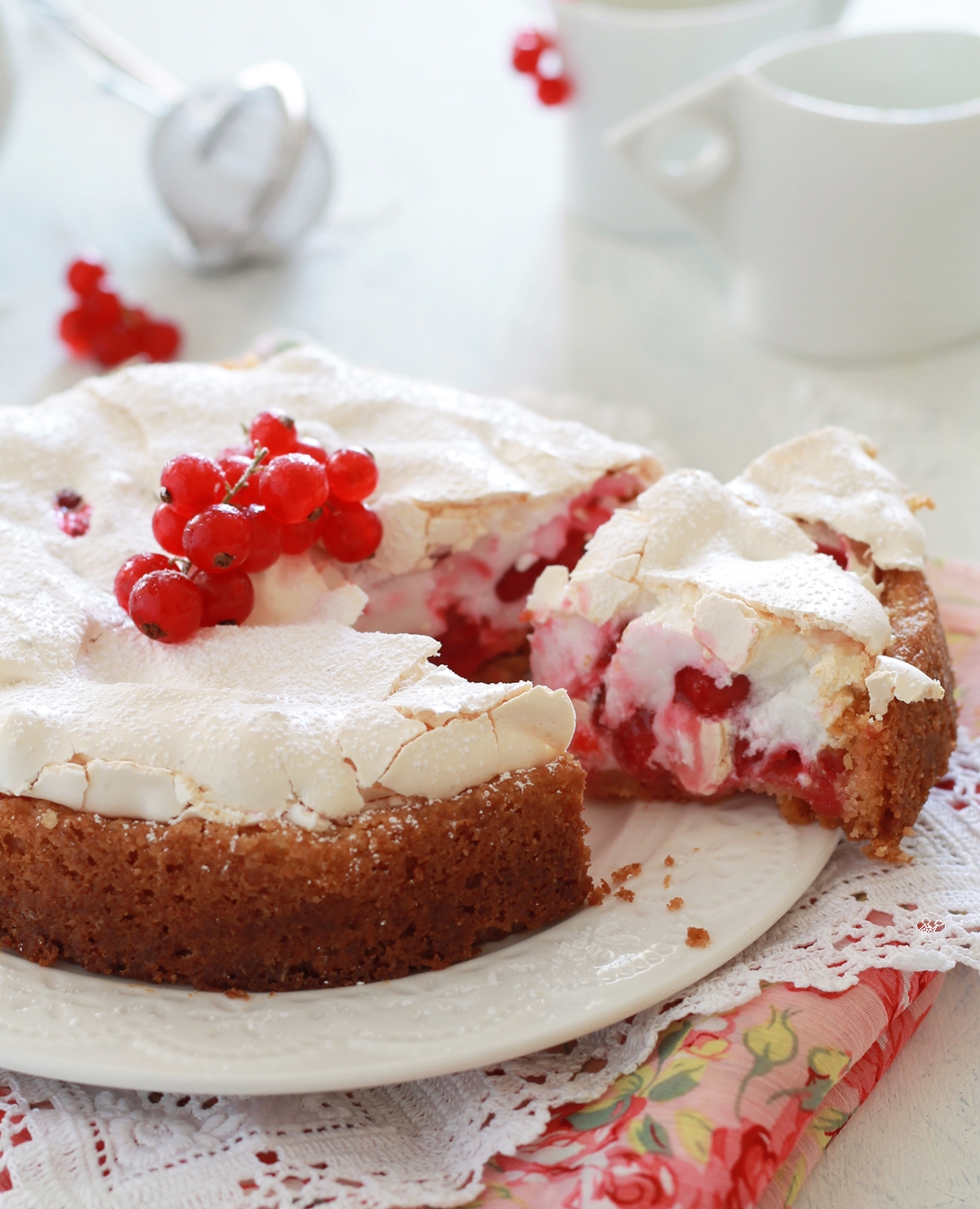 Tarte meringuée aux groseilles sans gluten - La Cassata Celiaca