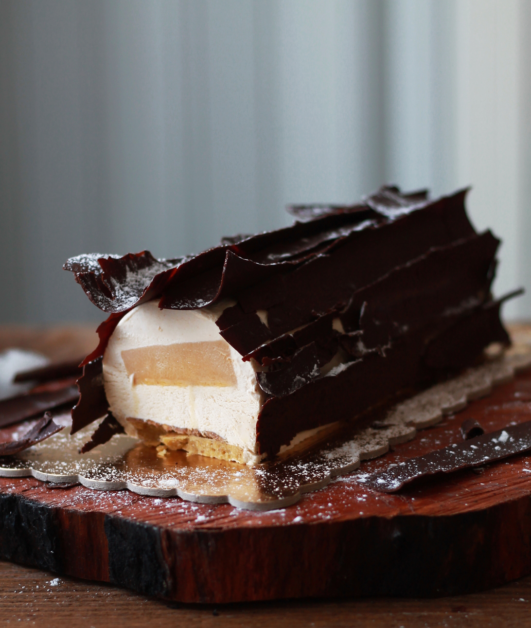 Bûche vanille et caramel sans gluten - La Cassata Celiaca