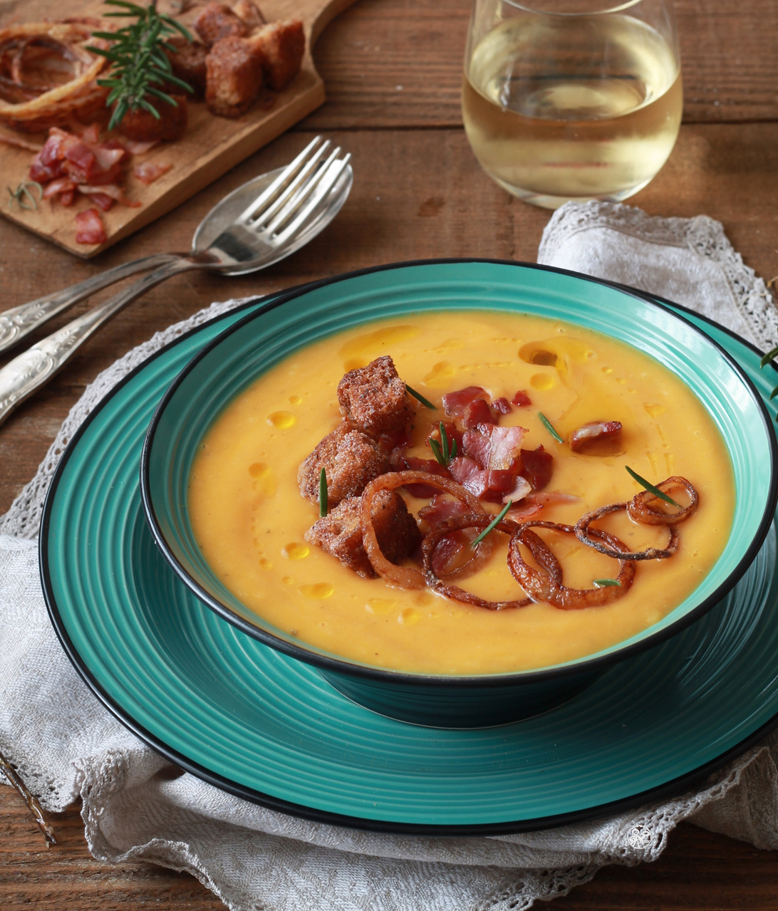 Velouté de potiron et pommes de terre sans gluten - La Cassata Celiaca Vellutata di zucca e patate senza glutine - La Cassata Celiaca