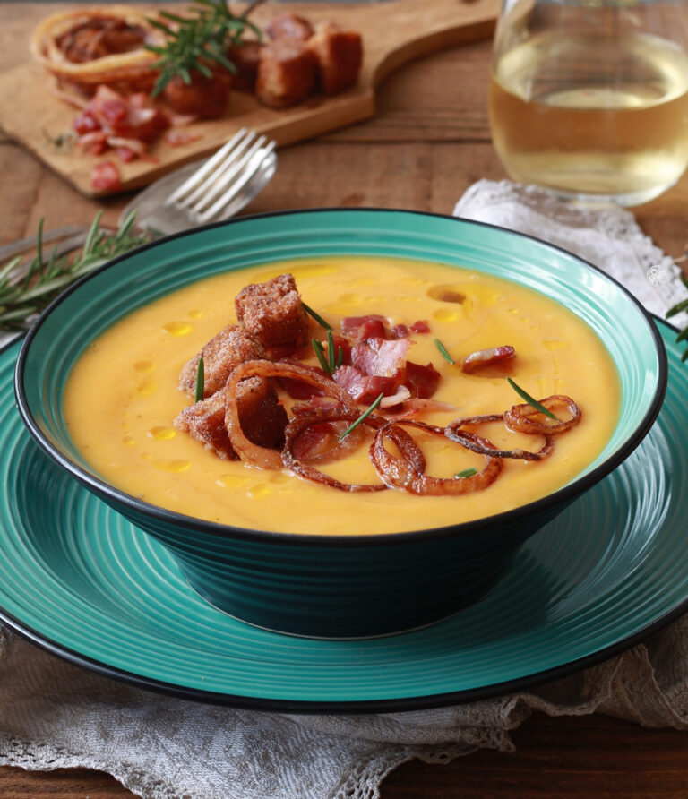 Velouté de potiron et pommes de terre sans gluten - La Cassata Celiaca