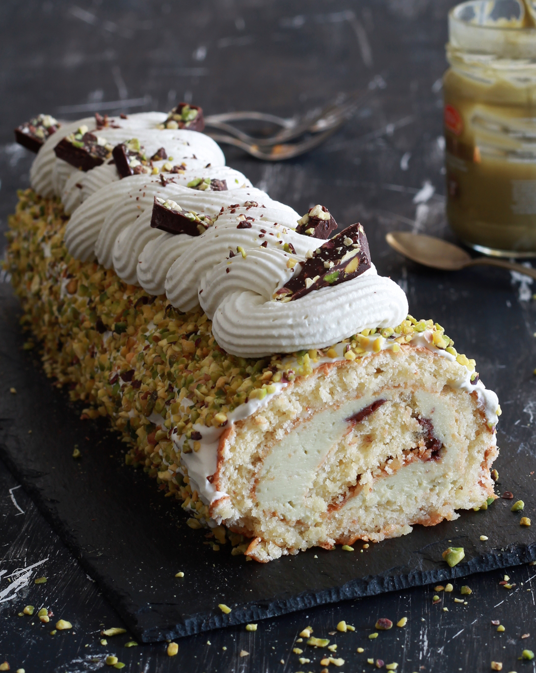 Gâteau roulé aux pistaches sans gluten - La Cassata Celiaca