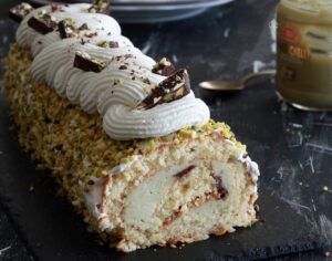 Gâteau roulé aux pistaches sans gluten - La Cassata Celiaca 