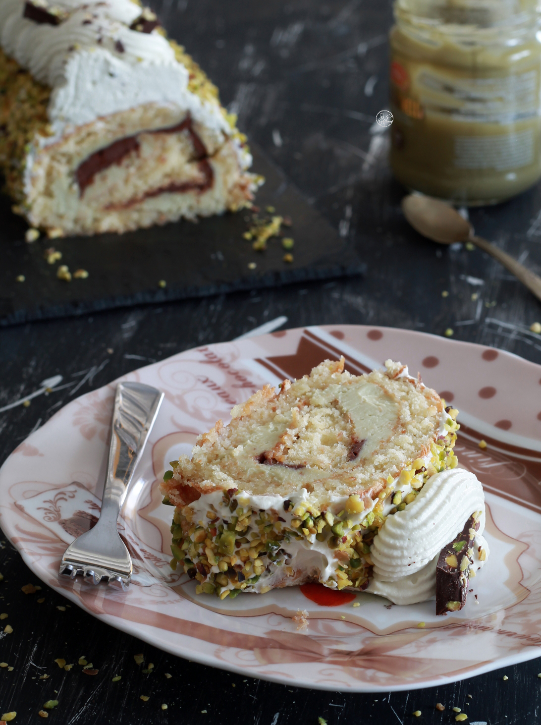 Gâteau roulé aux pistaches sans gluten - La Cassata Celiaca 