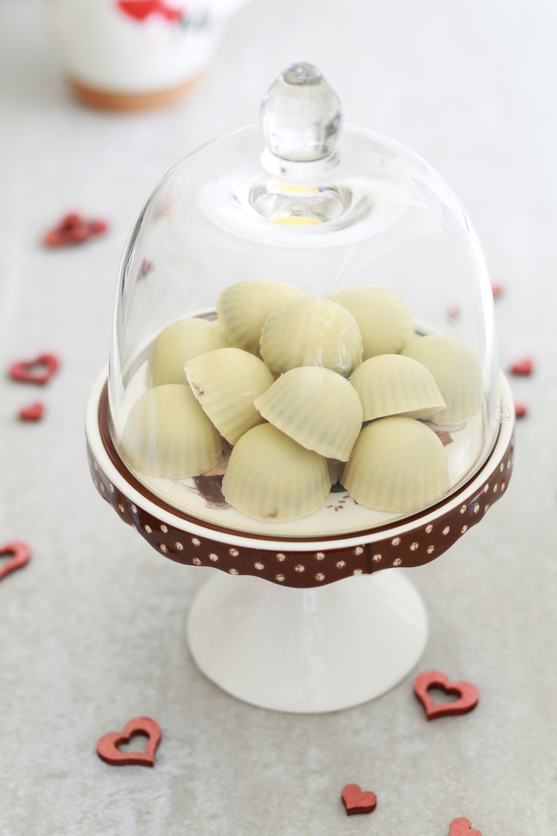 Pralines au chocolat blanc et noir pour la Saint Valentin - La Cassata Celiaca