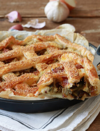 Tarte aux artichauts et lardons sans gluten - La Cassata Celiaca