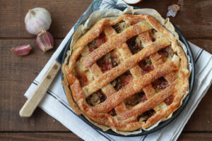 Crostata con carciofi e pancetta senza glutine - La Cassata Celiaca