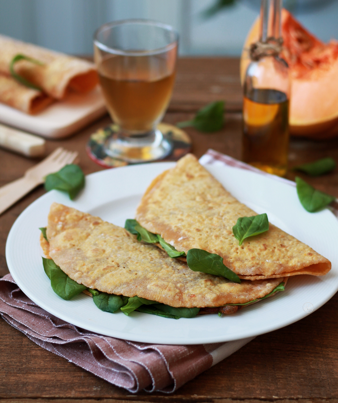 Piadina au potiron sans gluten - La Cassata Celiaca