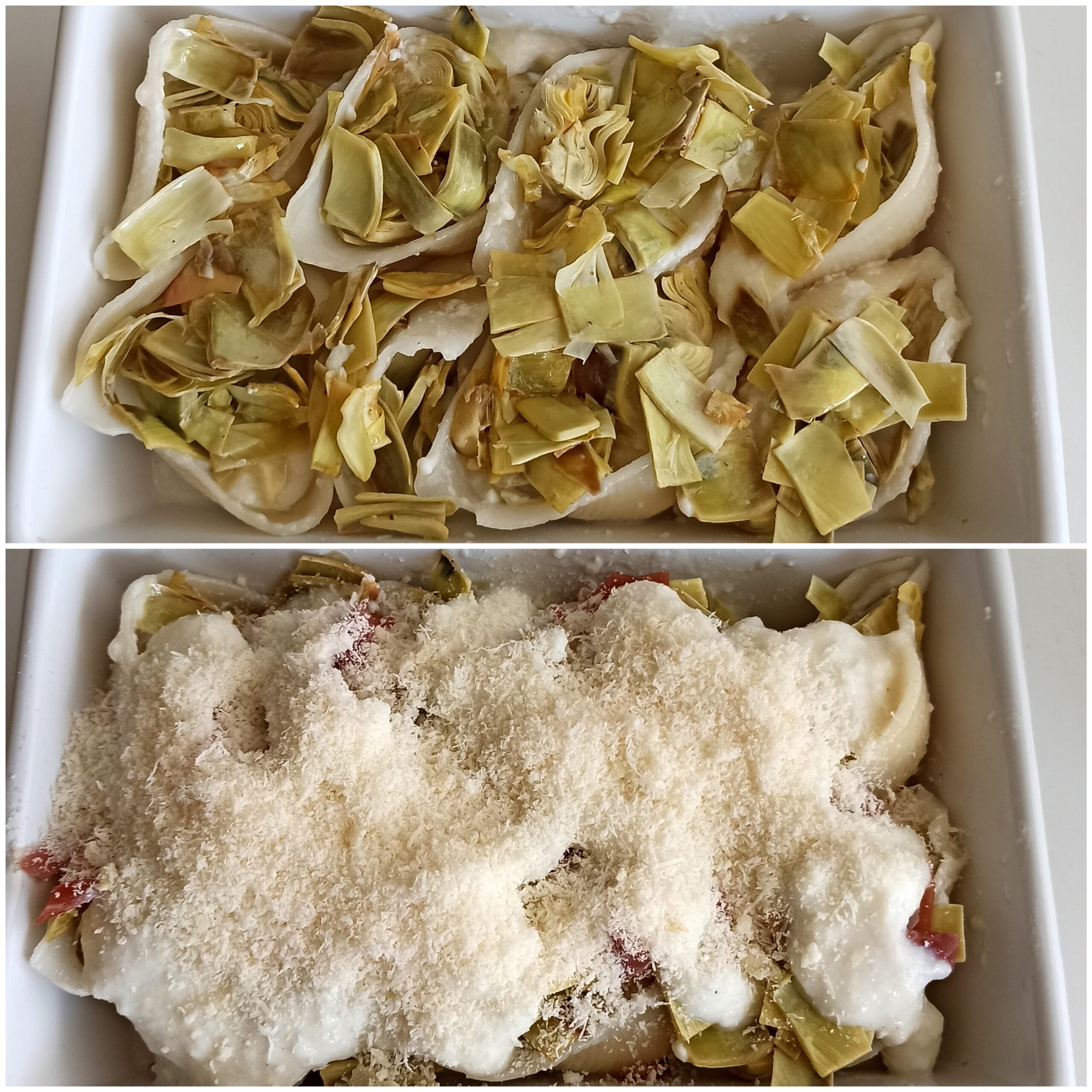 Conchiglioni senza glutine con carciofi e ricotta - La Cassata Celiaca