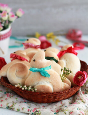 Petits pains au lait sans gluten en forme de lapin - La Cassata Celiaca