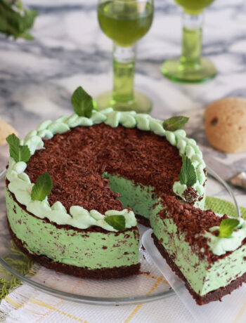 Cheesecake à la menthe et au chocolat sans gluten - La Cassata Celiaca