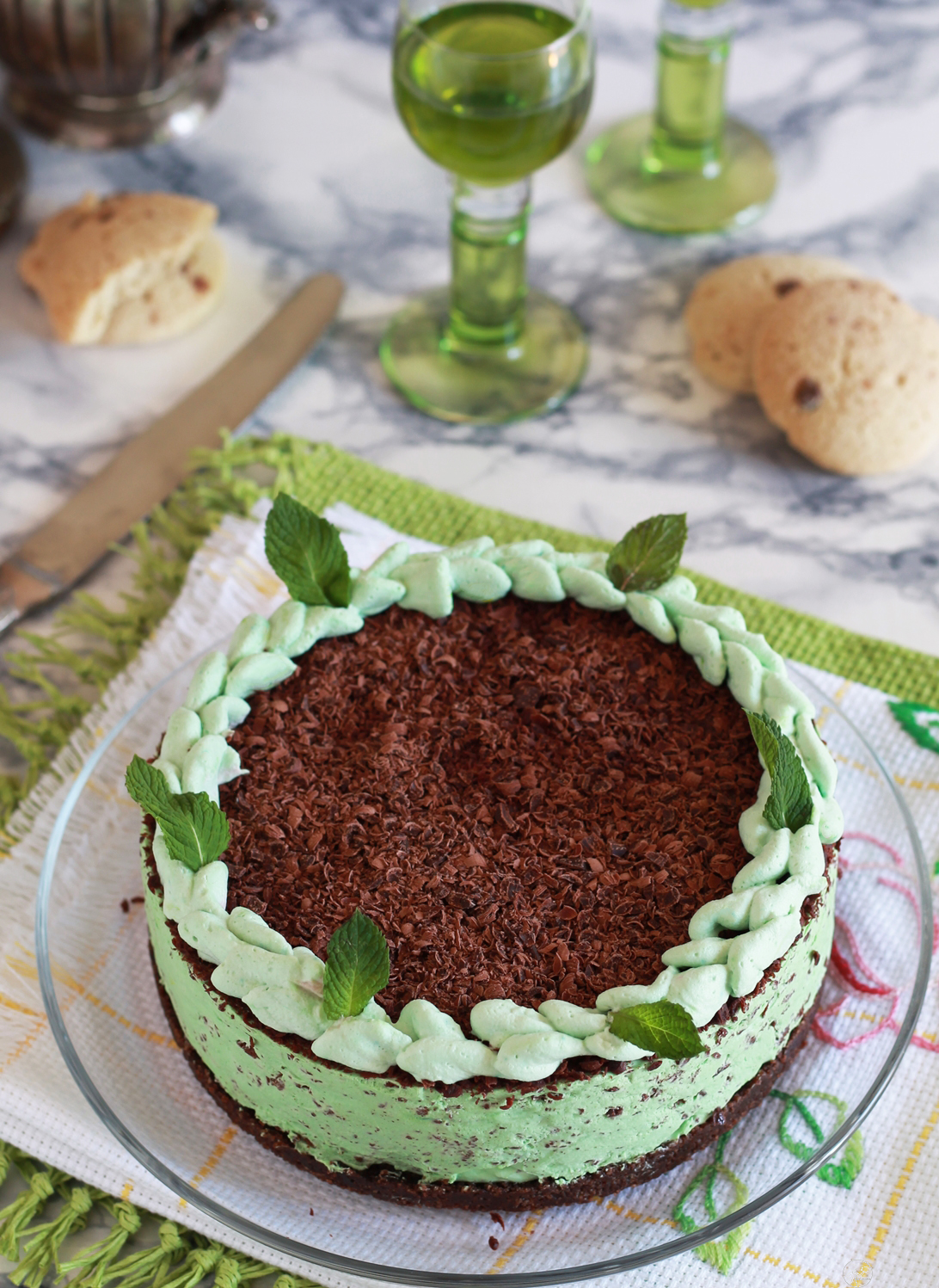 Cheesecake cioccolato e menta senza glutine - La Cassata Celiaca