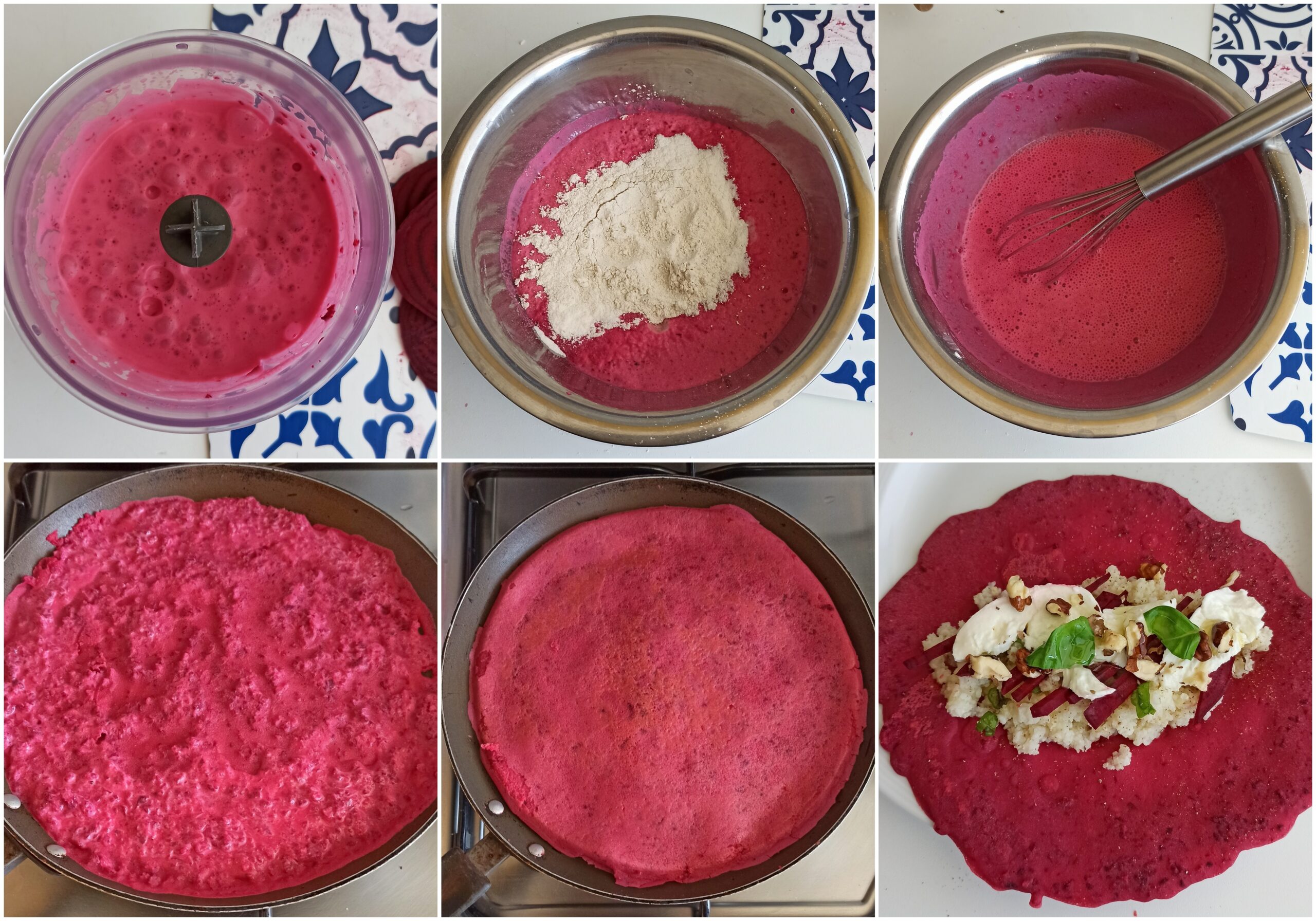 Crêpes alla barbabietola senza glutine - La Cassata Celiaca