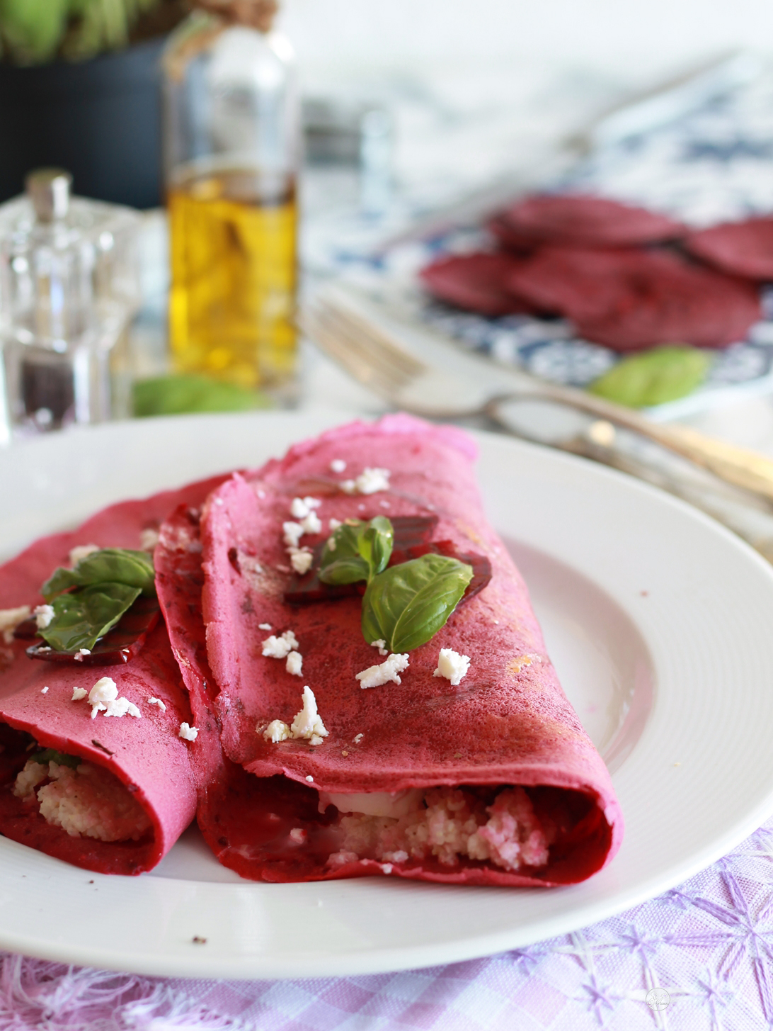 Crêpes à la betterave sans gluten - La Cassata Celiaca