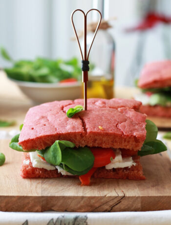 Focaccia rose au levain et sans gluten - La Cassata Celiaca