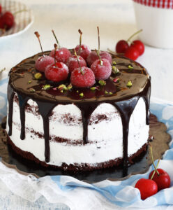 Gâteau Forêt noire aux cerises sans gluten - La Cassata Celiaca 