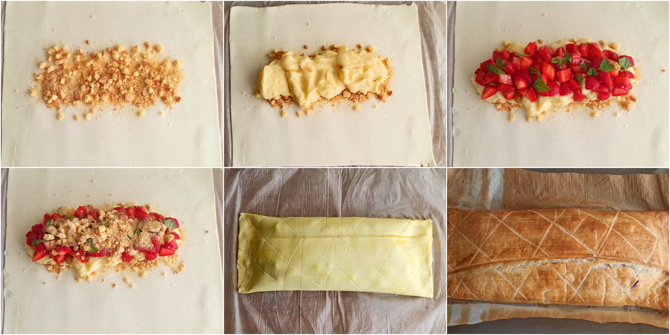 Strudel de fraises sans gluten - La Cassata Celiaca