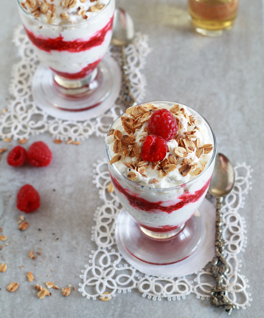 Cranachan con lamponi e avena senza glutine - La Cassata Celiaca