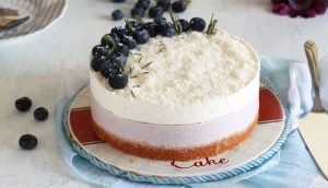 Cheesecake aux myrtilles sans gluten, sans œufs, sans sucre - La Cassata Celiaca