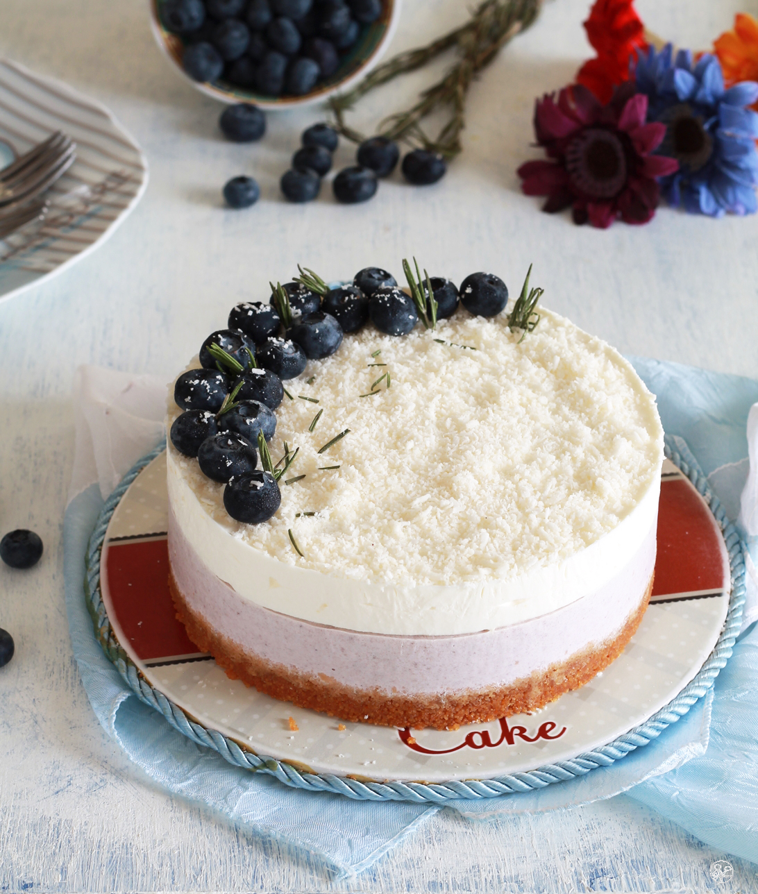 Cheesecake aux myrtilles sans gluten, sans œufs, sans sucre - La Cassata Celiaca