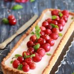 Tarte avec cerises et panna cotta sans gluten - La Cassata Celiaca