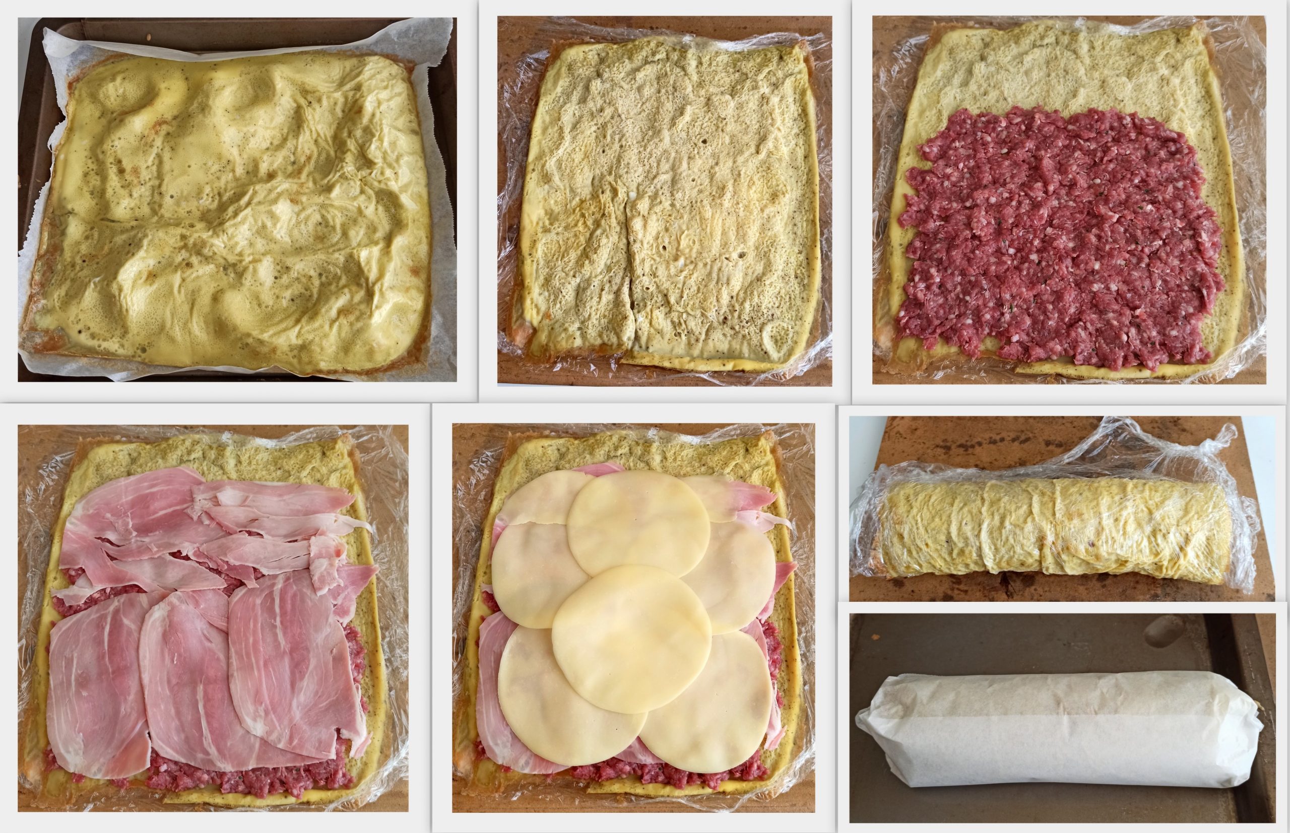 Rotolo di frittata con carne - La Cassata Celiaca