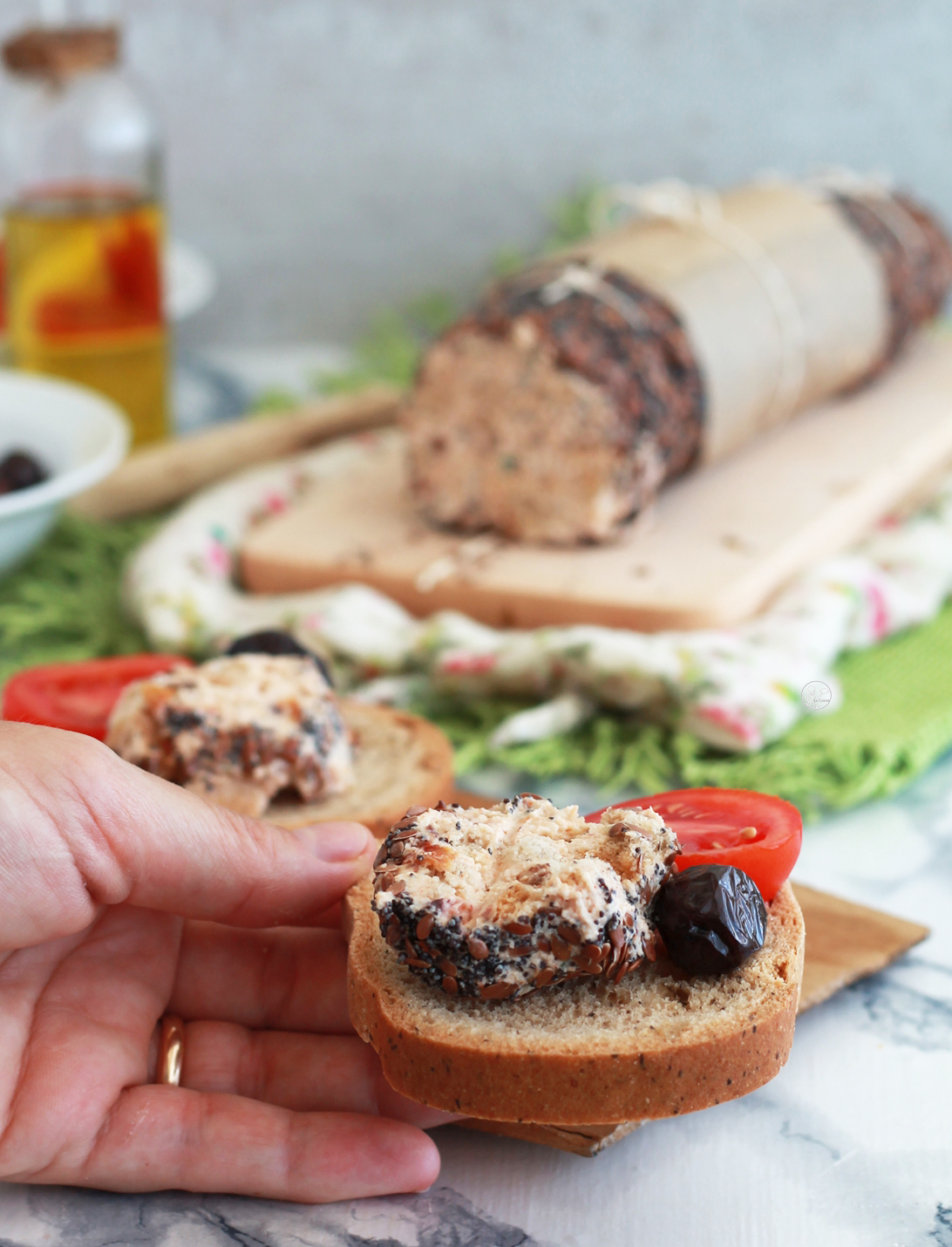 Saucisson de fromage salé sans gluten - La Cassata Celiaca