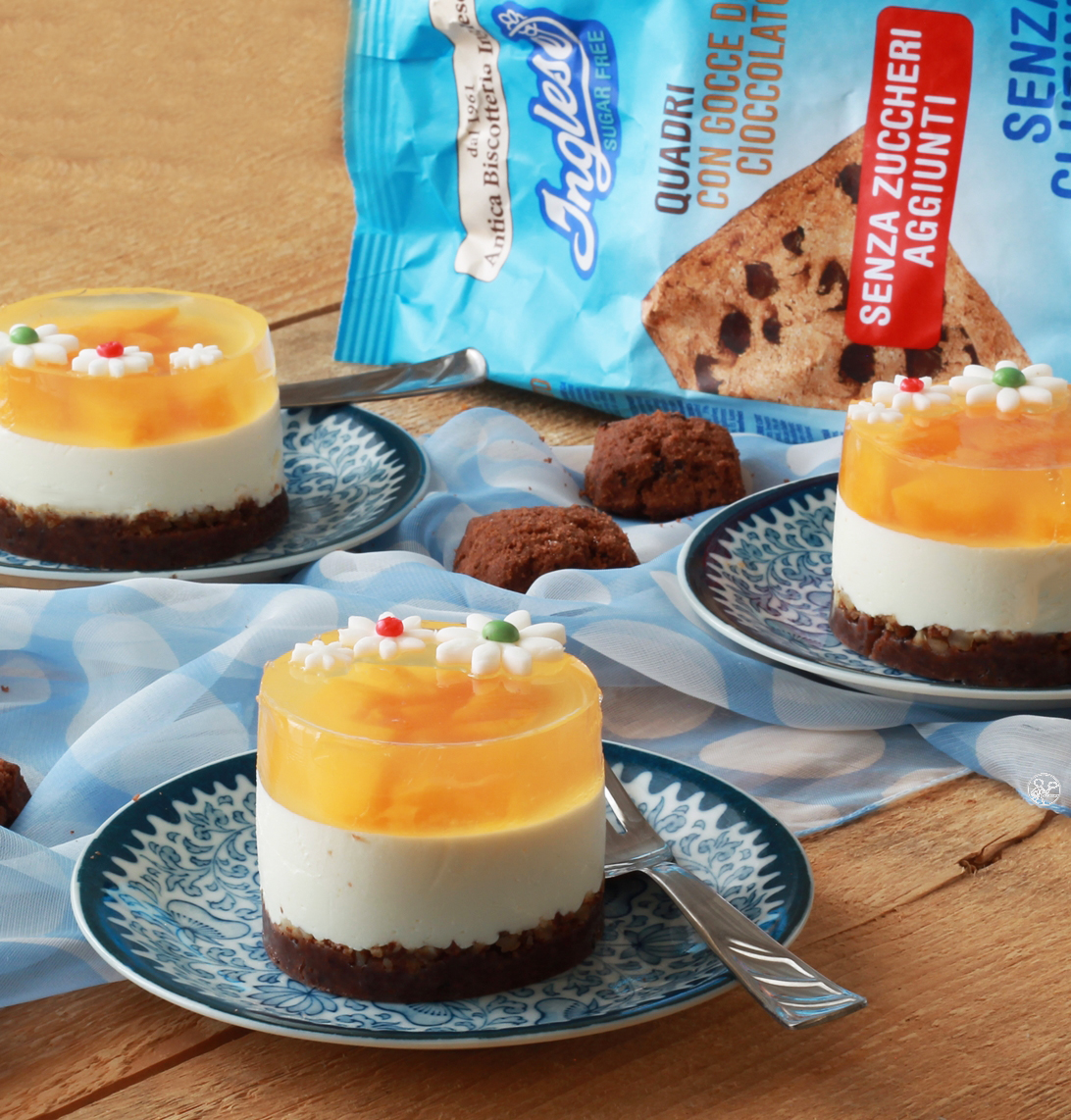 Mini cheesecake à la pêche sans gluten - La Cassata Celiaca