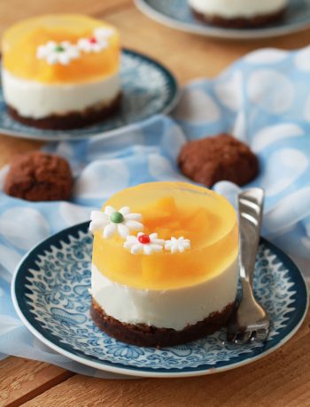 Mini cheesecake alla pesca gialla senza glutine - La Cassata Celiaca